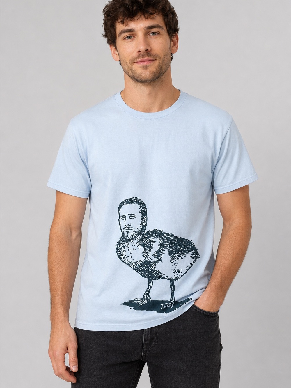 Men's Bustedtee Ryan Gosling Novelty Shirt Size Large